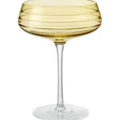 Triple Cut Champagne Coupe, Amber