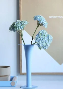 Trumpet Vase & Candle Holder 2-in-1, Light Blue