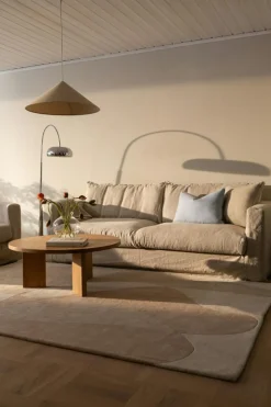 Tulip Wool Rug 180x270 cm, Beige