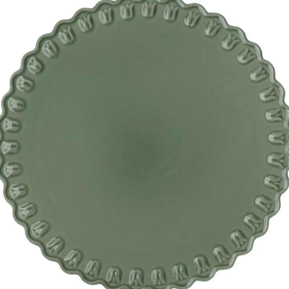 Tulipa Cake Plate 30 cm, White