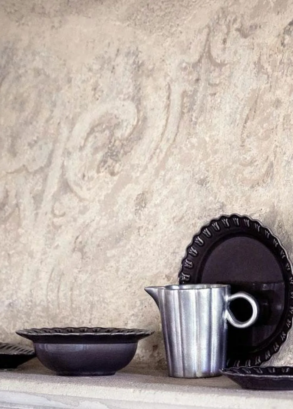 Tulipa Side Plate 20 cm 2-pack, Almost Black