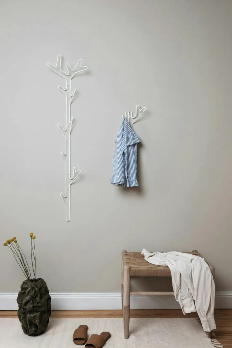 Twig Wall Hanger, White