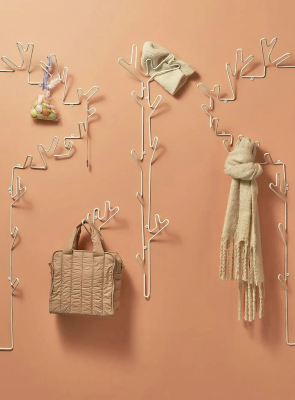 Twig Wall Hanger, White