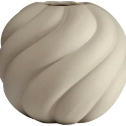 Twist Ball Vase 12 cm, Sand