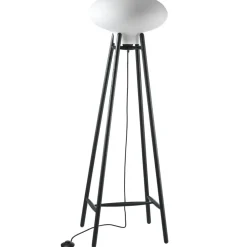U5 Hiti Floor Lamp, Black Oak/Opal White