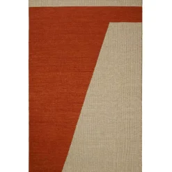 Una Traceable Rug 180x270 cm, Rust/Beige/Offwhite