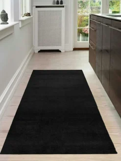 Unicolor Door Mat Black, 130x90 cm