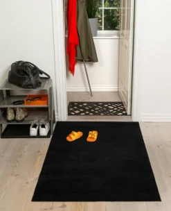 Unicolor Door Mat Black, 130x90 cm