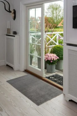 Unicolor Door Mat Steel Grey, 60x90 cm