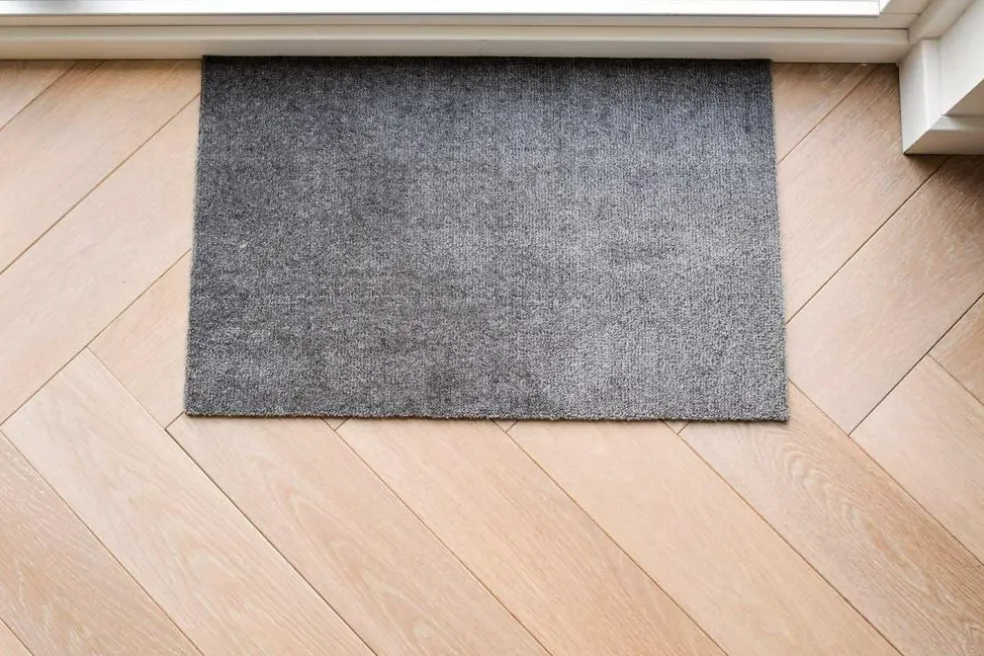 Unicolor Door Mat Steel Grey, 60x90 cm