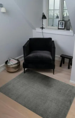 Unicolor Door Mat Steel Grey, 60x90 cm