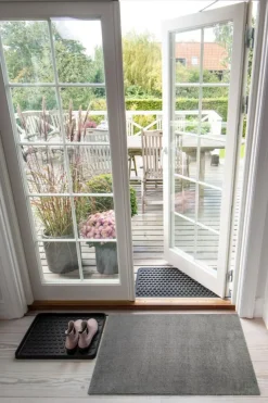 Unicolor Door Mat Steel Grey, 60x90 cm