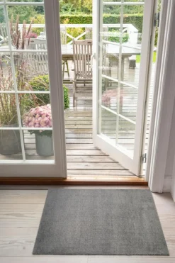 Unicolor Door Mat Steel Grey, 60x90 cm