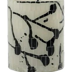 Vana Candle Holder Black/White 19 cm