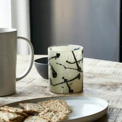 Vana Candle Holder Black/White 19 cm