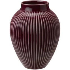 Vase Grooved 20 cm, Sand