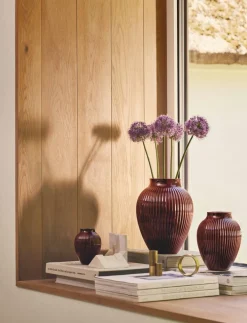 Vase Grooved 27 cm, Sand