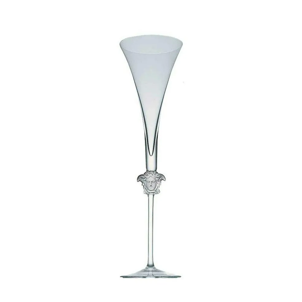 Versace Medusa Luminere Champagne Flute, Clear