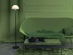 Vienda Floor Lamp, Black / Opal