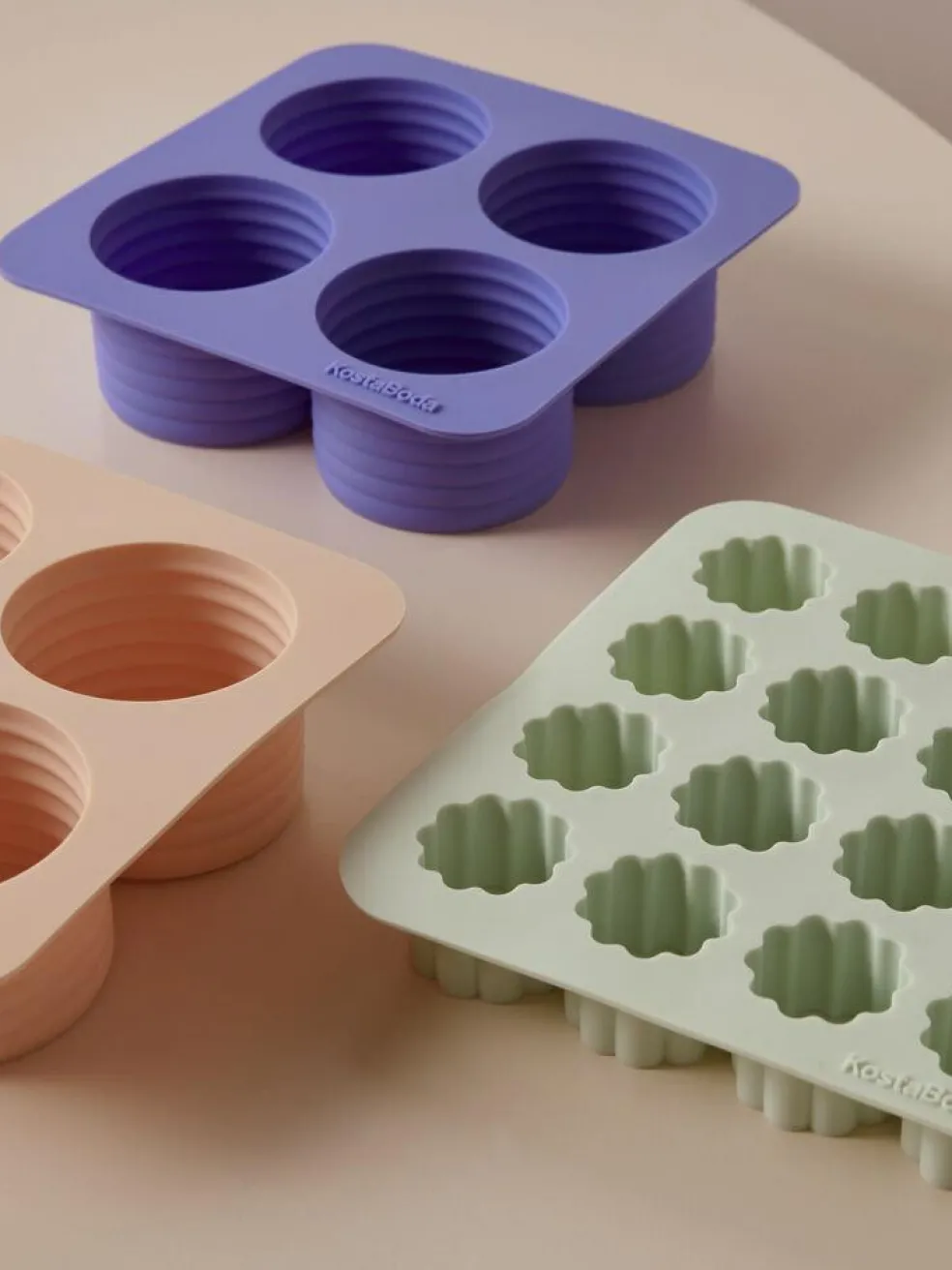 Viva Ice Cube Tray 4x13 cl, Powder Pink