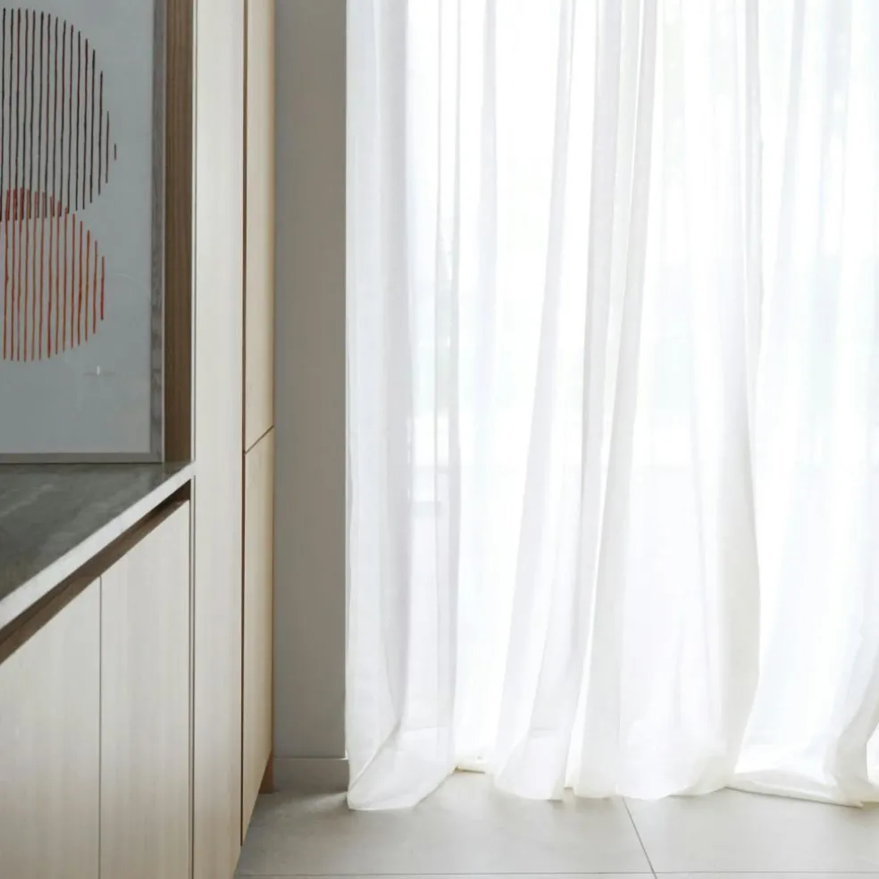 Vivi Curtain Recycled Fabric Double Width Natural, 290x290 cm