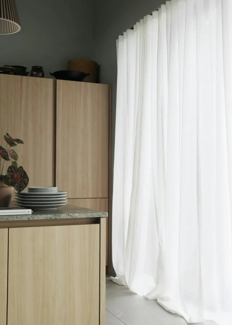 Vivi Curtain Recycled Fabric Double Width Natural, 290x290 cm