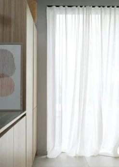 Vivi Curtain Recycled Fabric Double Width Natural, 290x290 cm