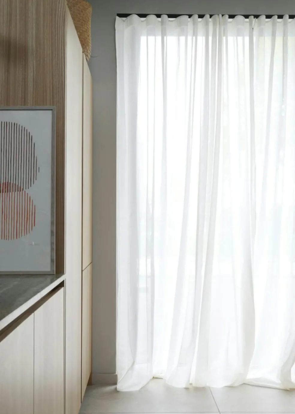 Vivi Curtain Recycled Fabric Double Width Natural, 290x290 cm