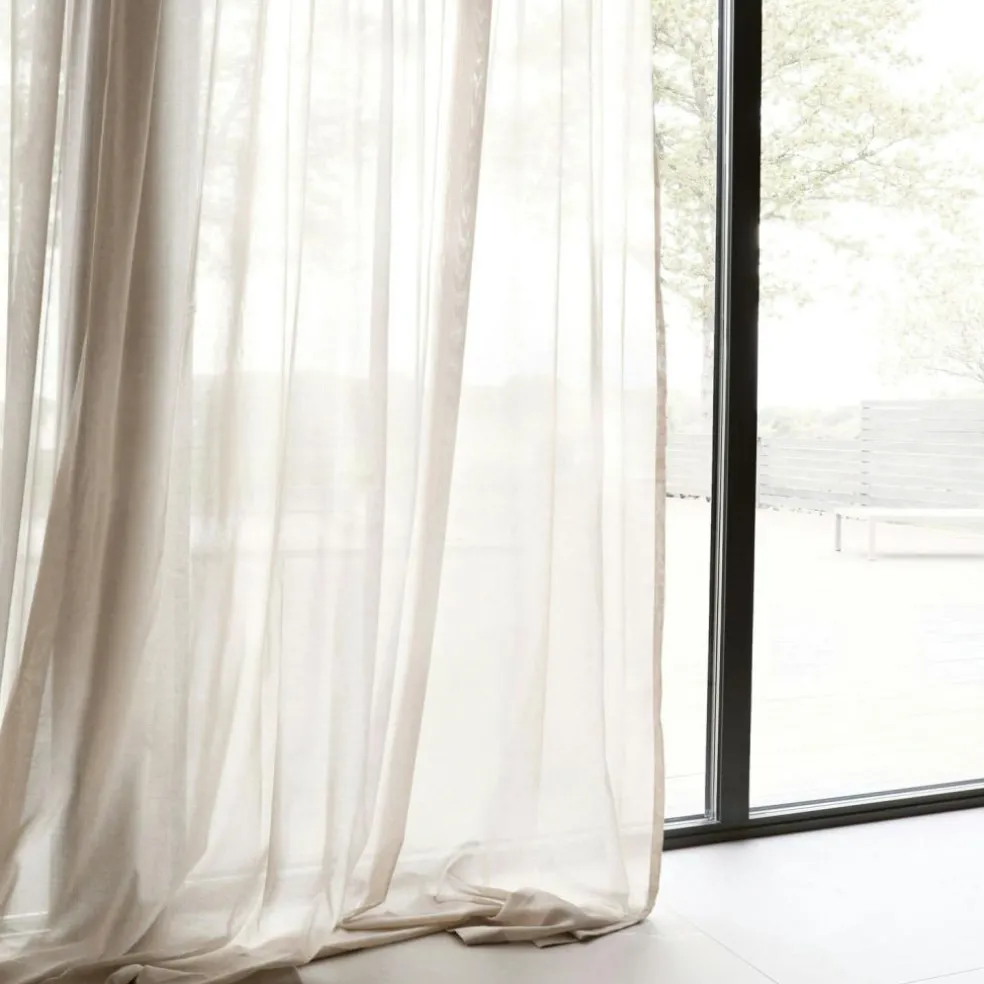 Vivi Curtain Recycled Fabric Double Width Natural, 290x290 cm
