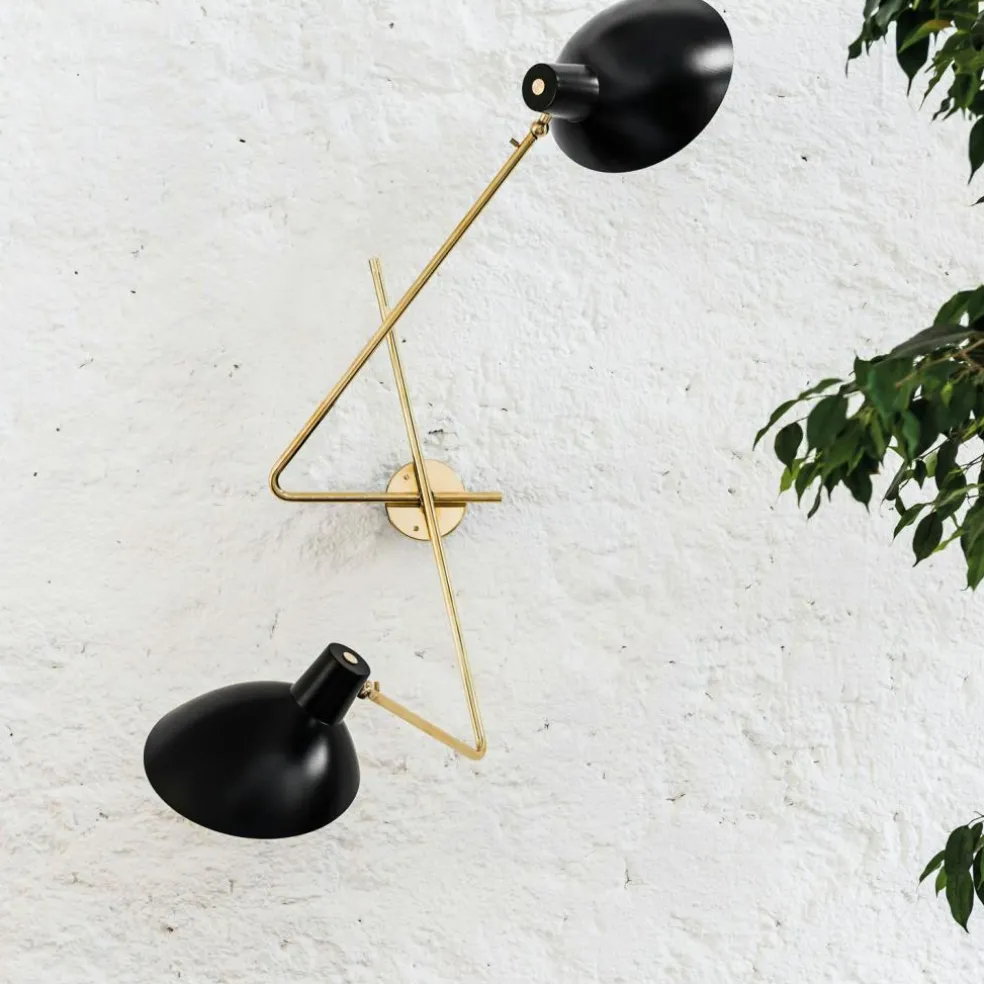 VV Cinquanta Twin Wall Lamp, Black