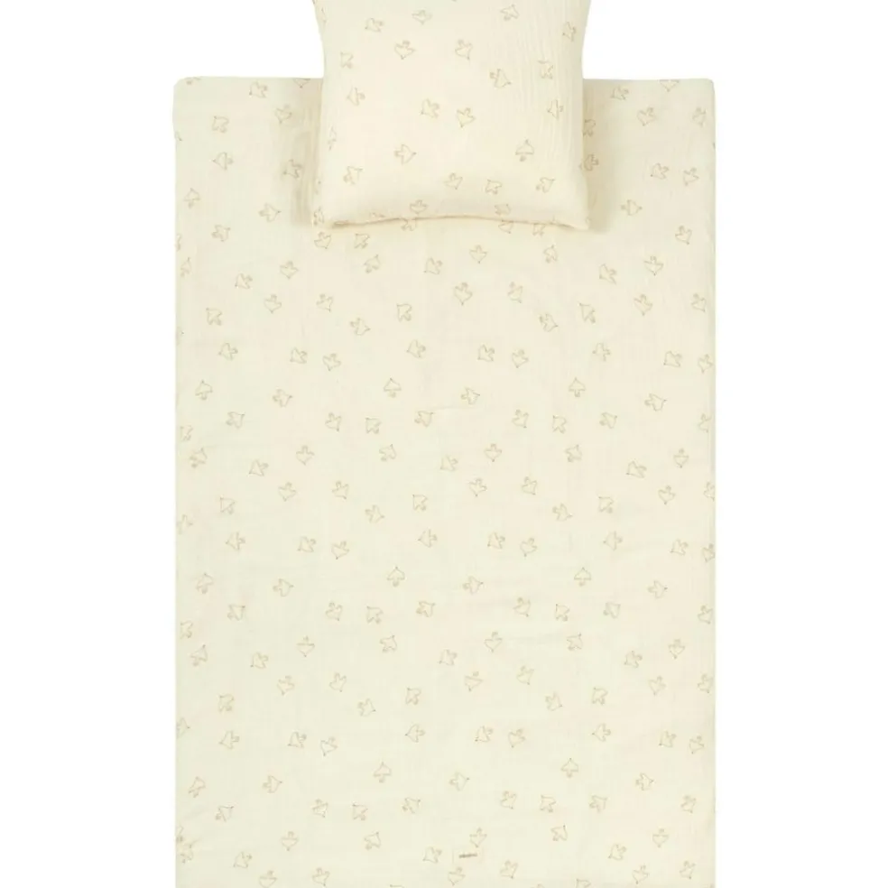 Wabi Sabi Bed Set 100x140 cm + 45x40 cm, Brown Hoshi Birds