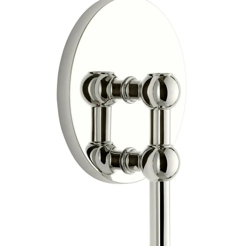 Wall Candle Holder, Black Chrome