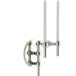 Wall Candle Holder, Black Chrome