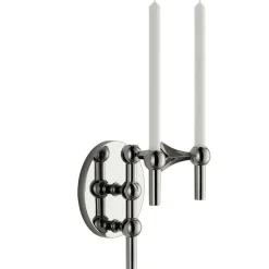 Wall Candle Holder, Black Chrome