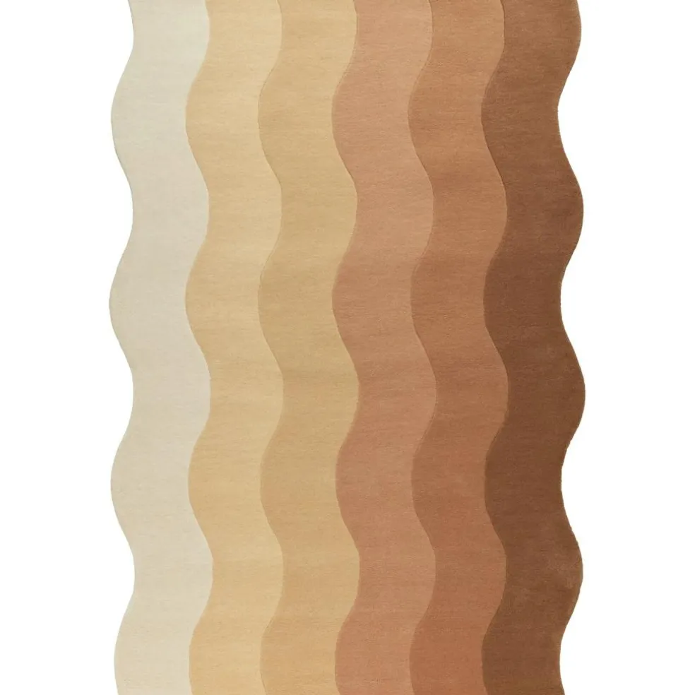 Wave Wool Rug 180x270 cm, Beige