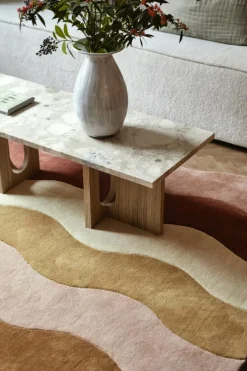 Wave Wool Rug 180x270 cm, Beige