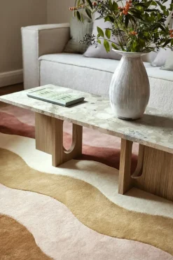 Wave Wool Rug 180x270 cm, Beige