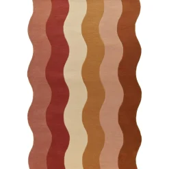 Wave Wool Rug 180x270 cm, Beige