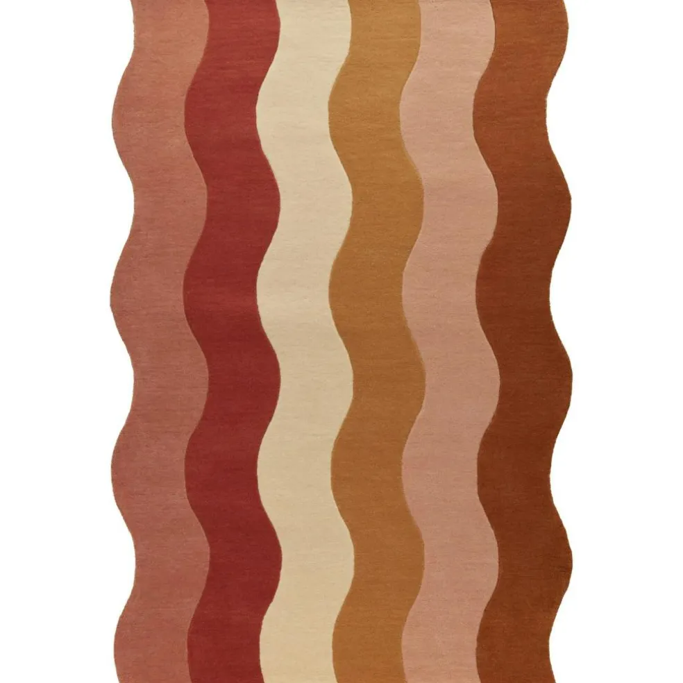 Wave Wool Rug 180x270 cm, Beige