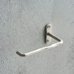 Welo Toilet Roll Holder, Brushed Silver