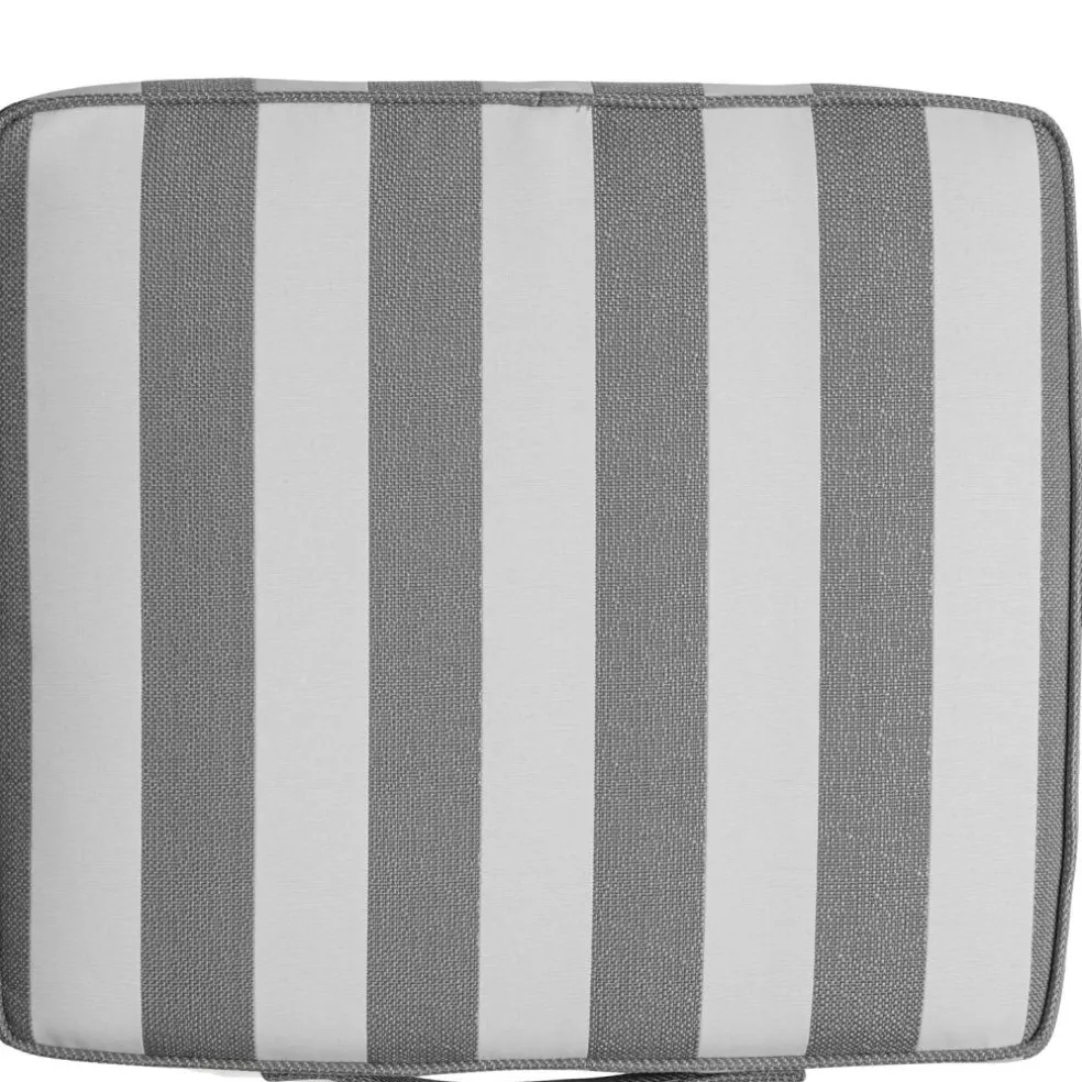 Wide Stripe Boat Cushion 40x45 cm, Grey