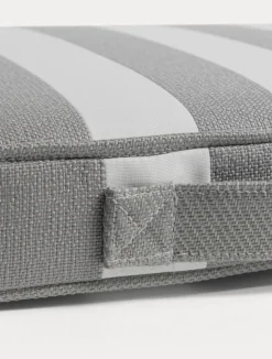 Wide Stripe Boat Cushion 40x45 cm, Grey