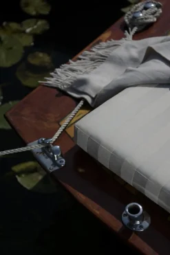 Wide Stripe Boat Cushion 40x45 cm, Grey