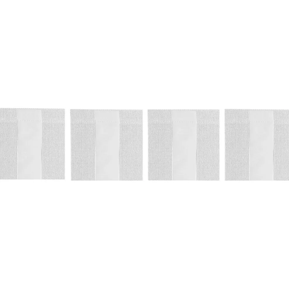 Wide Stripe Coasters 10x10 cm 4-pack, Grey