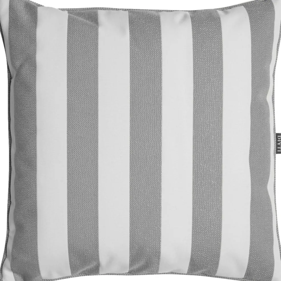 Wide Stripe Cushion 45x45 cm, Grey