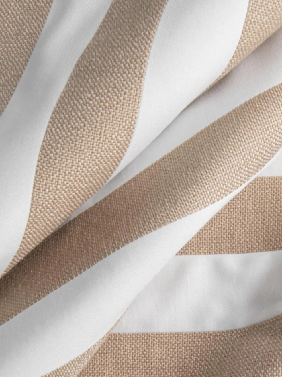 Wide Stripe Deck Chair Cushion 50x186 cm, Beige