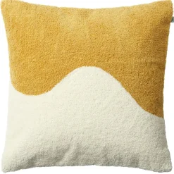 Yogi Cushion Cover Bouclé Spicy Yellow/Off-White, 50x50 cm