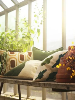 Yogi Cushion Cover Bouclé Spicy Yellow/Off-White, 50x50 cm