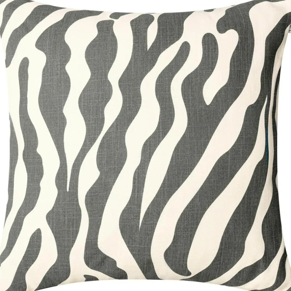 Zebra Cushion 50x50 cm Outdoor, Blue / Off-white