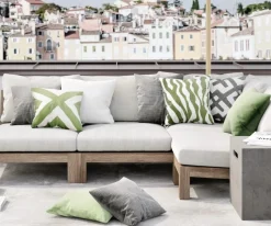 Zebra Cushion 50x50 cm Outdoor, Blue / Off-white